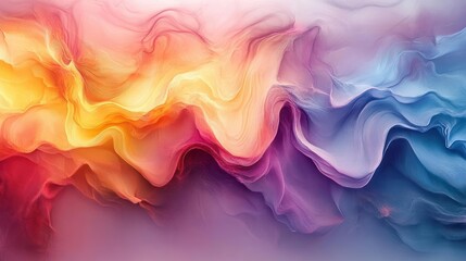 Obraz premium Abstract fluid art with vibrant color blends