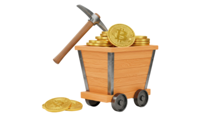 Isolated Bitcoin Mining Cart