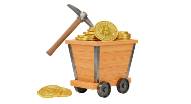 Isolated Bitcoin Mining Cart