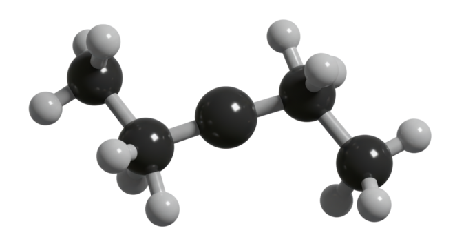 Isolated Molecular Structure Ball and Stick Model Chemistry