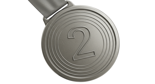 Isolated Second Place Medal