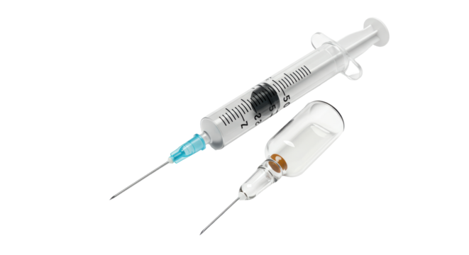 Isolated Syringe and Vial