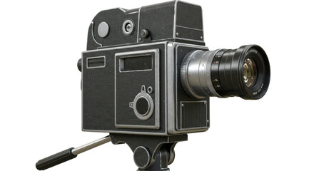 Isolated Vintage Movie Camera