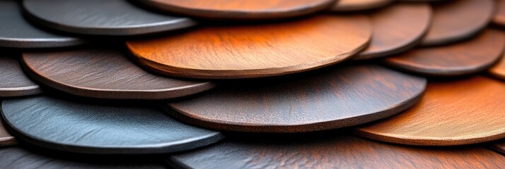 Obraz premium Wood Veneer Tiles in Assorted Shades