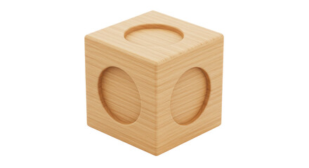 Isolated Wooden Cube