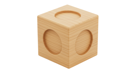 Isolated Wooden Cube