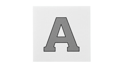 Isolated Bold Gray Letter A