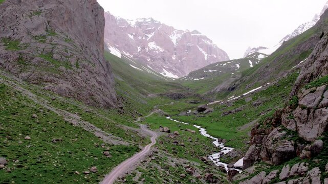 Nature and Glaciers on the Way to Cilo Mountains &ndash; Aerial Drone Footage from Hakkari