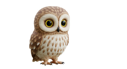 Isolated Cartoon Owl Character