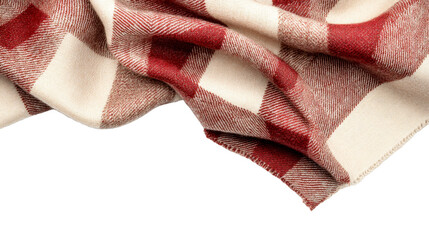Rustic Plaid Blanket, Warmth and Comfort Fabric Texture, cut out transparent