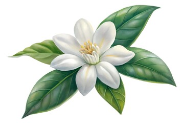 Fototapeta premium white flower isolated on white