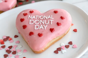 Donut, national donuts day concept.