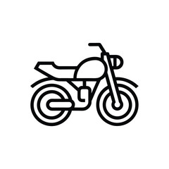 Fototapeta premium Flat Style Motorcycle Icon Outline Vector Graphic, Motorbike Icon Outline Vector On White Background 
