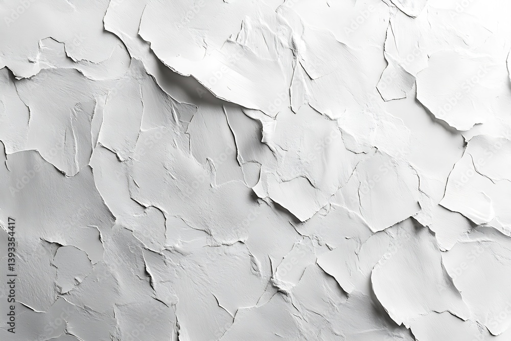 Poster White Texture Abstract Background Plaster Wall with Rough Surface Pattern Decorative Art Backdrop for Design : Generative AI