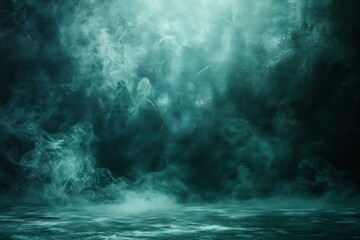 Dramatic Dark Moody Background with Smoke and Light Perfect for Halloween or Mystery Concept Grunge Texture : Generative AI