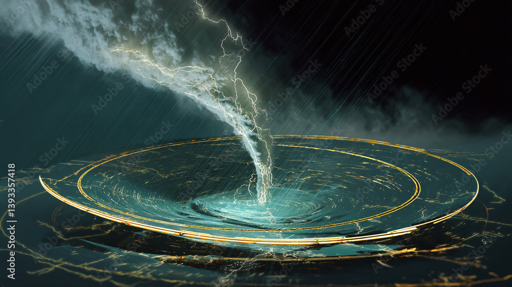 Poster a device is manipulating the weather to generate a small hurricane held within an energy barrier.