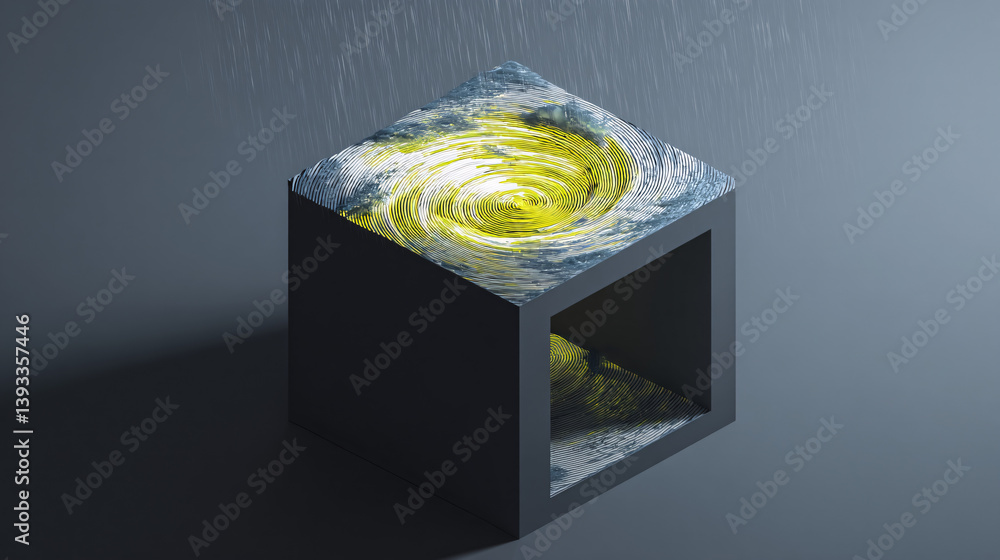 Poster a device is manipulating the weather to generate a small hurricane held within an energy barrier.