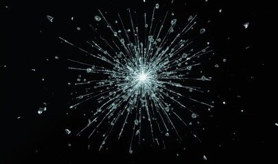 A stunning burst of sparkling shards against a dark backdrop, perfect for applications in design, advertising, and modern art projects.