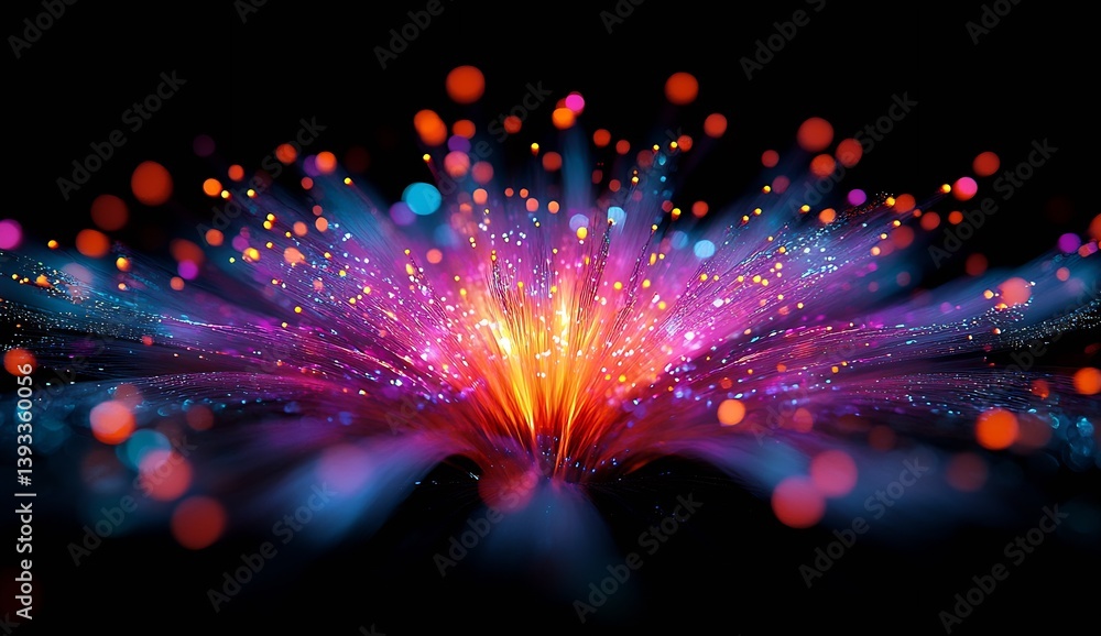 Leinwandbilder vibrant abstract explosion of colorful lights creating stunning visual effects : generative ai