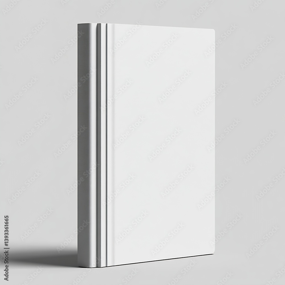 Aufkleber minimalist white book mockup clean blank notebook cover design modern stationary template for text o