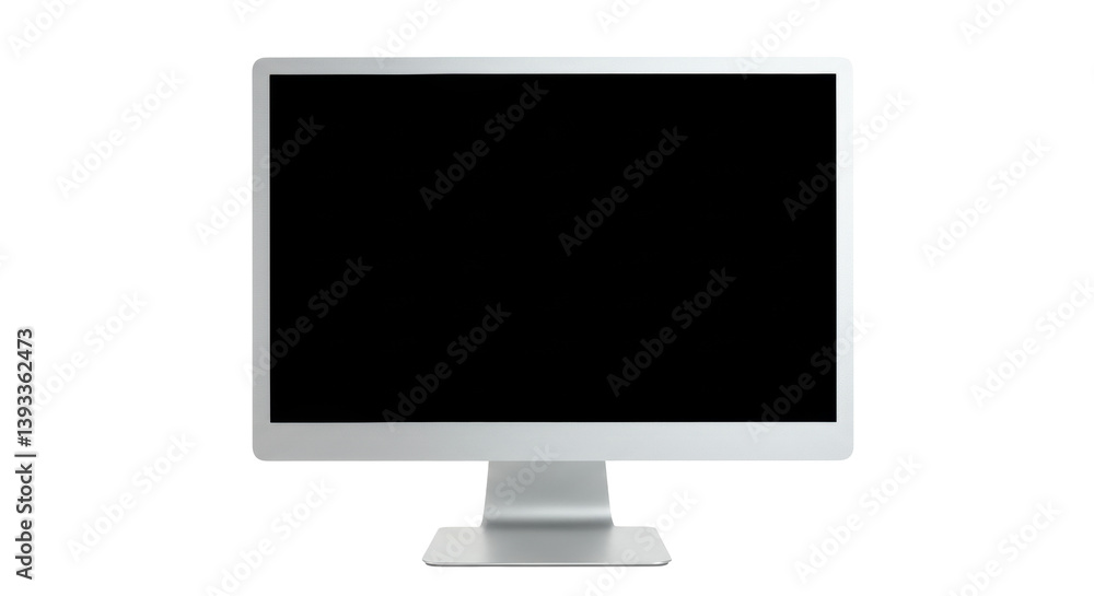 Aufkleber isolated blank computer monitor screen for design mockup