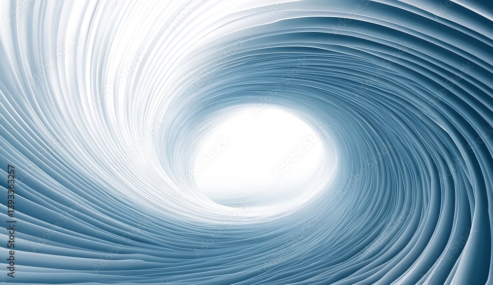 Poster Intricate swirling blue tunnel design creating a sense of depth and modern artistic flair : Generative AI