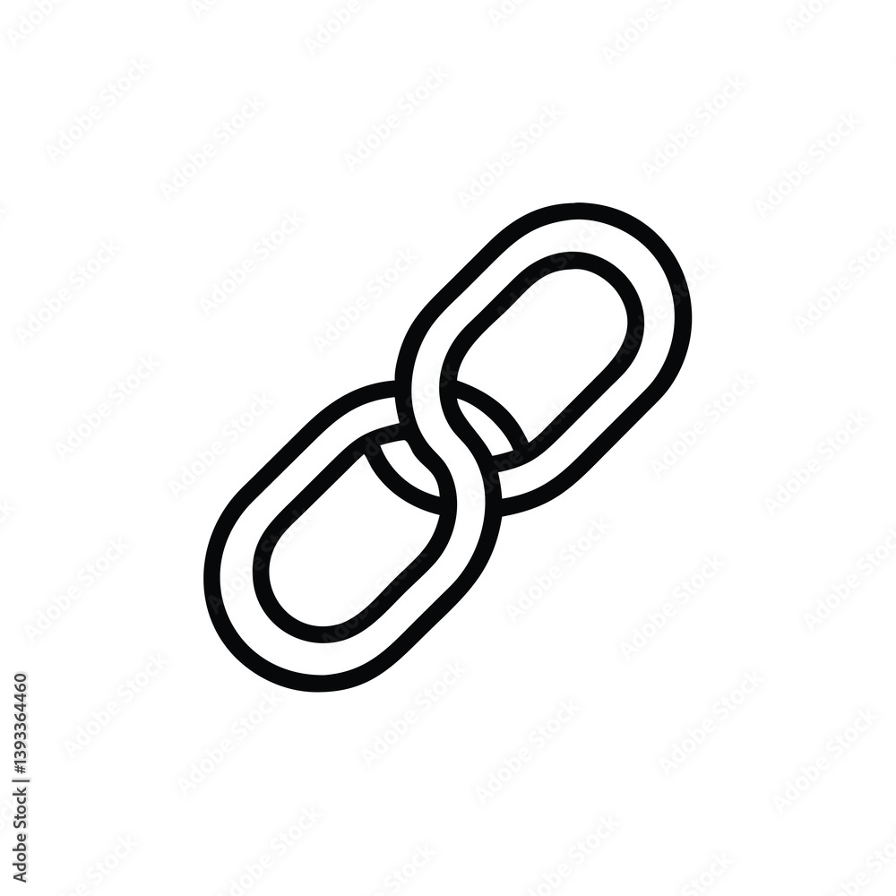 Aufkleber chain link connection minimalist outline internet connectivity digital network element