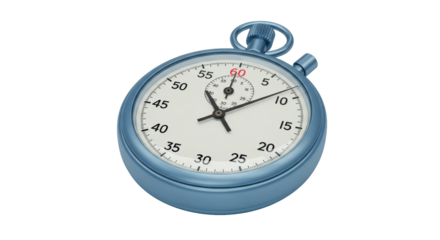 Isolated Stopwatch with Sixty Seconds on Timer