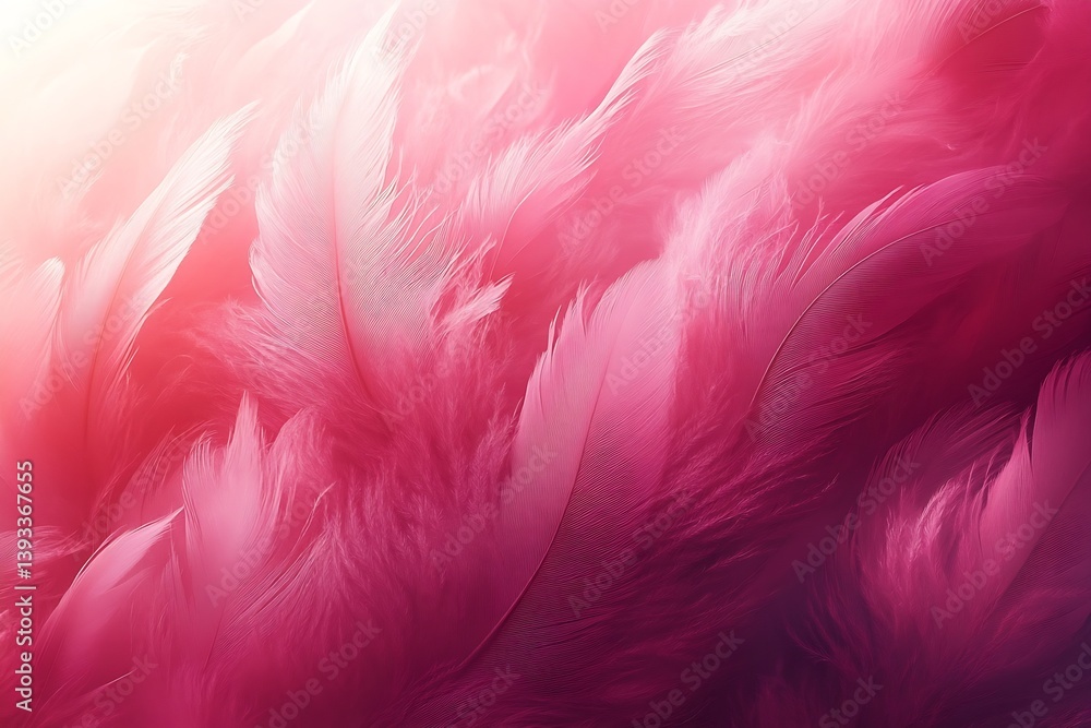Aufkleber soft pink feathers texture background abstract feather pattern pastel colors gentle light feminine a