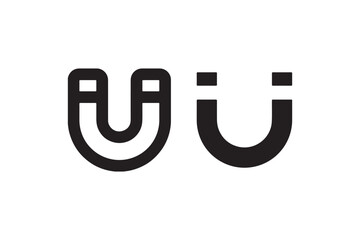 Fototapeta premium Magnet icon in solid and outline style Vector