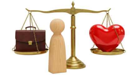 Isolated Scale Balancing Person's Career and Love