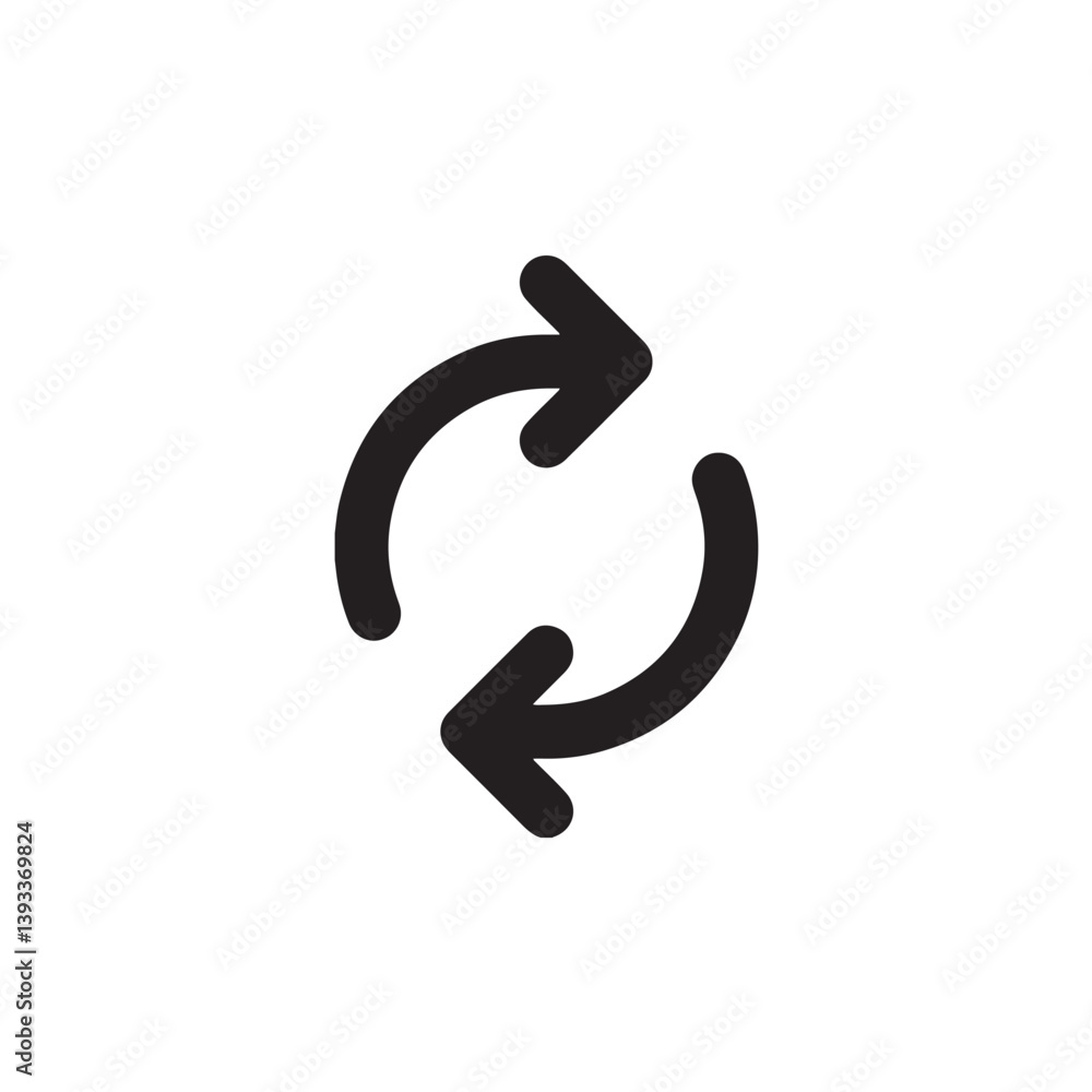 Poster circular refresh or update icon symbol vector