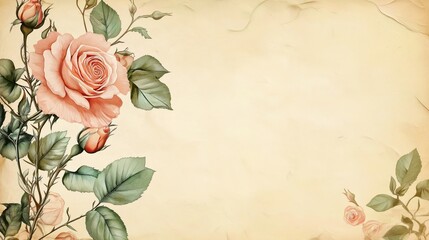 Delicate pink roses elegantly arranged against a soft, textured background