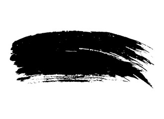 Black mascara brush strokes isolated on white