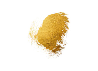 Gold watercolor texture paint stain abstract illustration. Shining brush stroke for you amazing design project