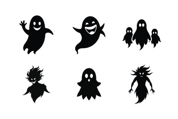Ghost silhouette vector illustration bundle 