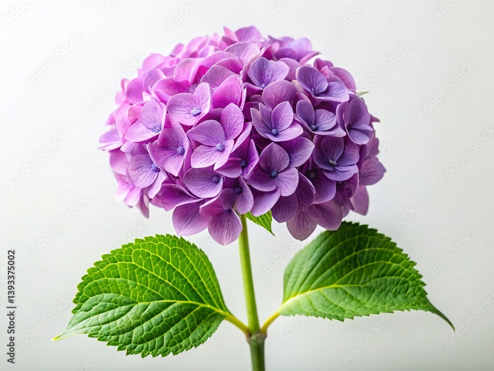 Poster elegant white hydrangea clipping path minimalist floral design element for graphic design web and pr