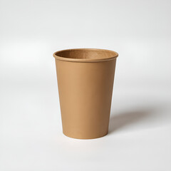 paper cup on white background