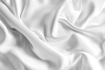 Obraz premium Soft White Fabric Texture with Elegant Flow and Drapery Patterns
