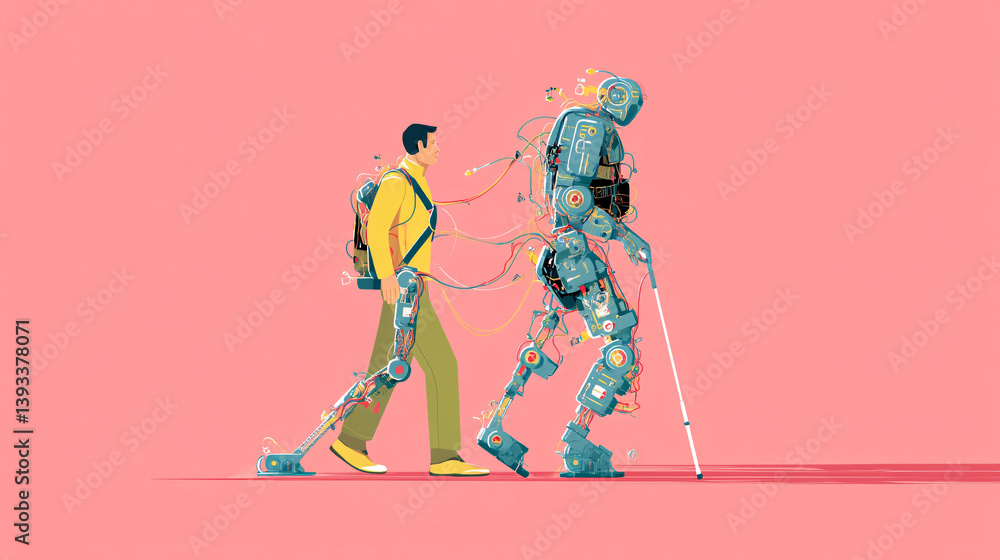 Poster a new, sophisticated exoskeleton is enabling a person with paralysis to walk, representing a signifi