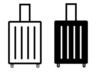 suitcase icon vector editable
Travel suitcase vector outline icon