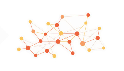 Obraz premium Abstract geometric network illustration representing connections, learning