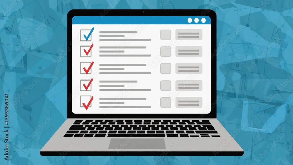 Poster a person's computer with a task list open, often used in office settings for organization and priori