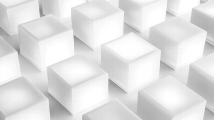 Obraz premium Abstract white cube pattern creating a modern and minimalistic background for design