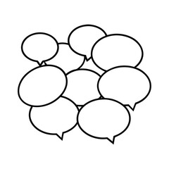 Speech Bubbles Cluster Icon Illustration