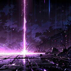 Futuristic anime wallpaper, digital art, AI