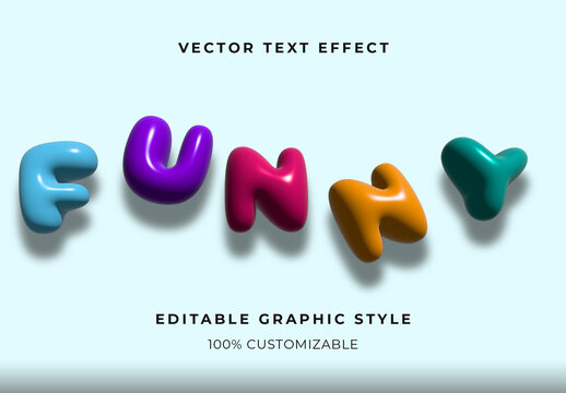 Blue And Purple Kids Font Glossy Playful Colorful Text Effect
