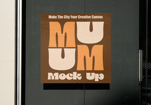 Store Window Poster Mockup