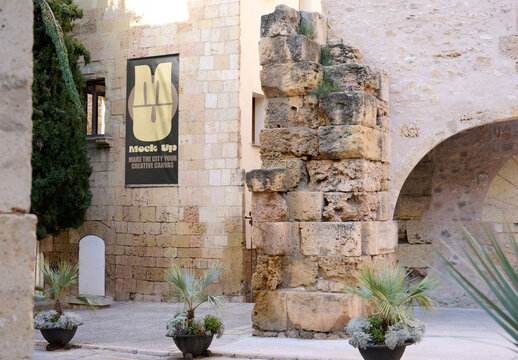 Rome Courtyard Canvas Mockup