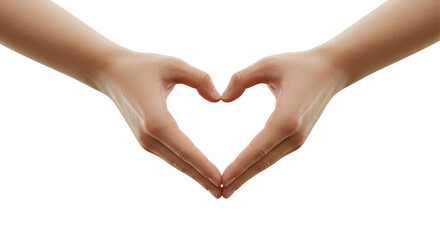 Obraz premium Isolated Pair of Hands Forming a Heart Shape Symbolizing Love and Affection